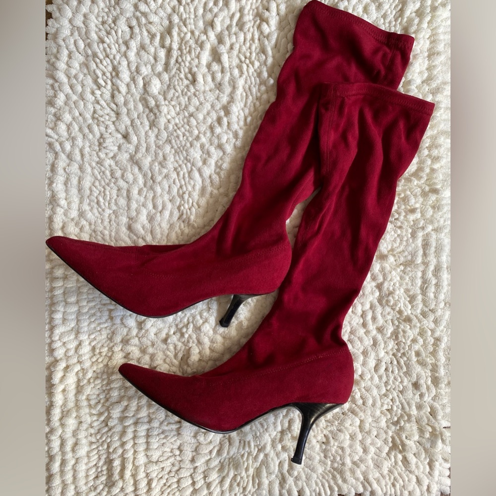 Boots wine color 3” heel
